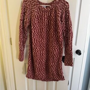 LuLaRoe Red and Cream Knit Sweater